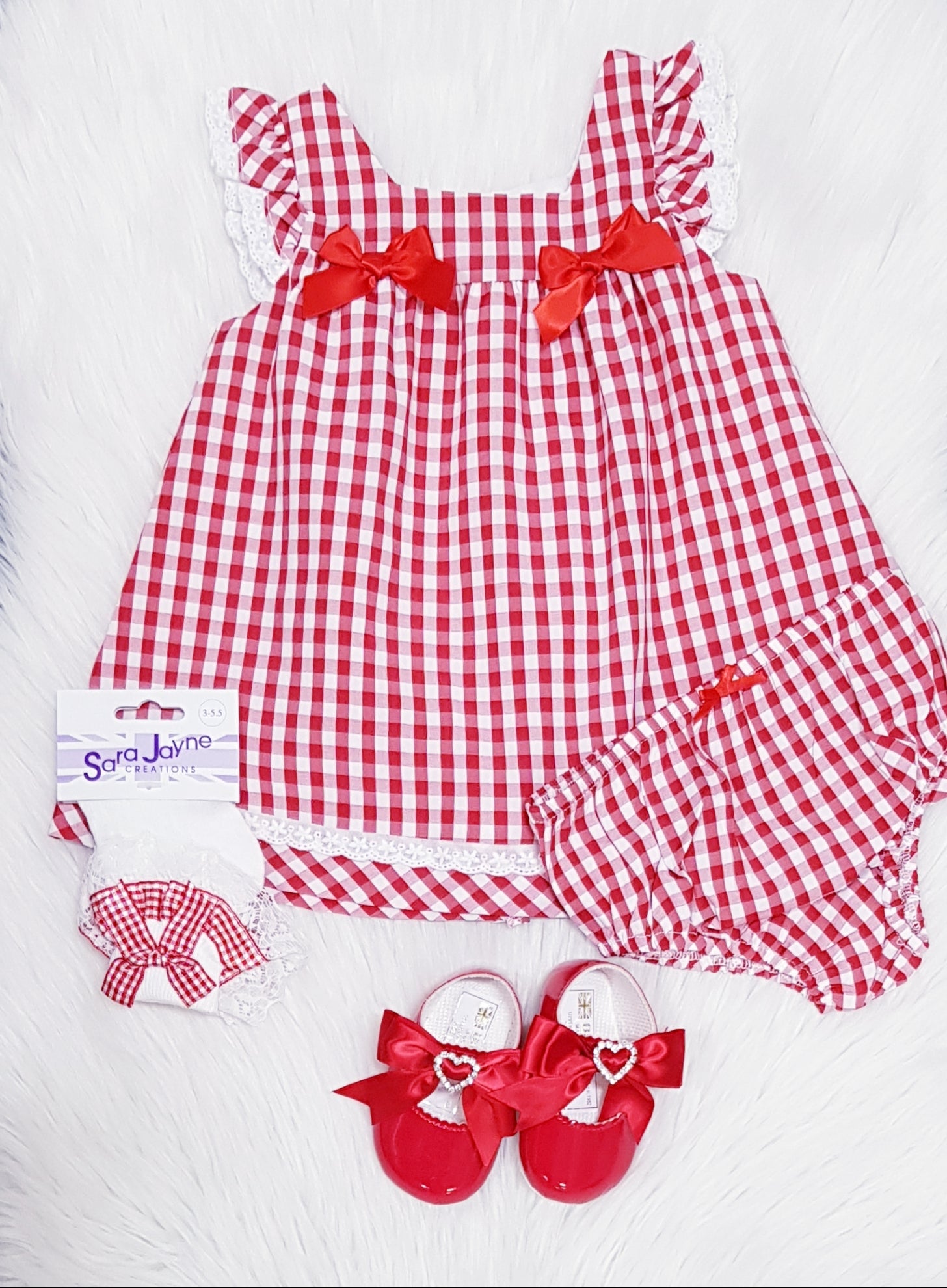 Baby girl red gingham dress best sale