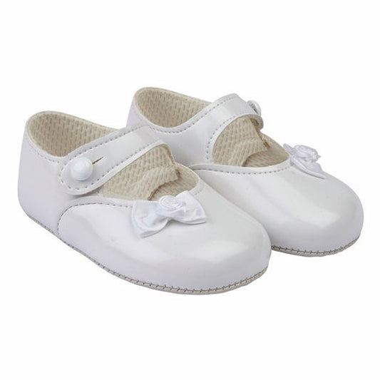Baypods White Little Bow Pram Shoe