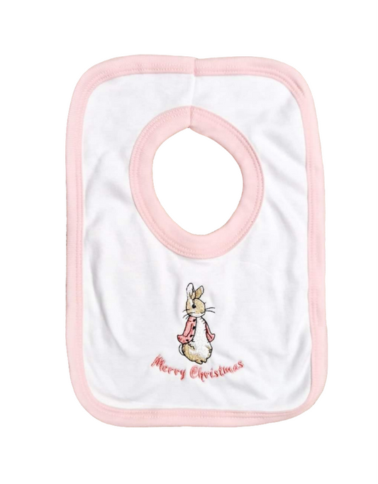 Flopsy Rabbit Merry Christmas Bib