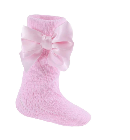 Soft Touch Pelerine Knee Length Sock with Bow
