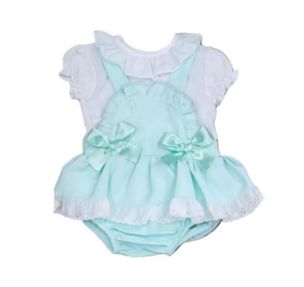 Spanish Mint Bow Two Piece Set