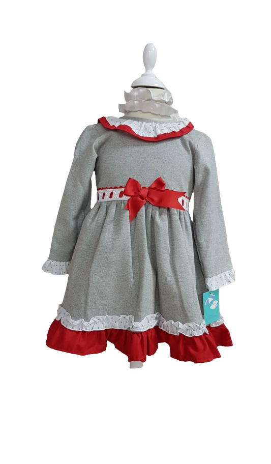 Spanish Grey and Red Dress