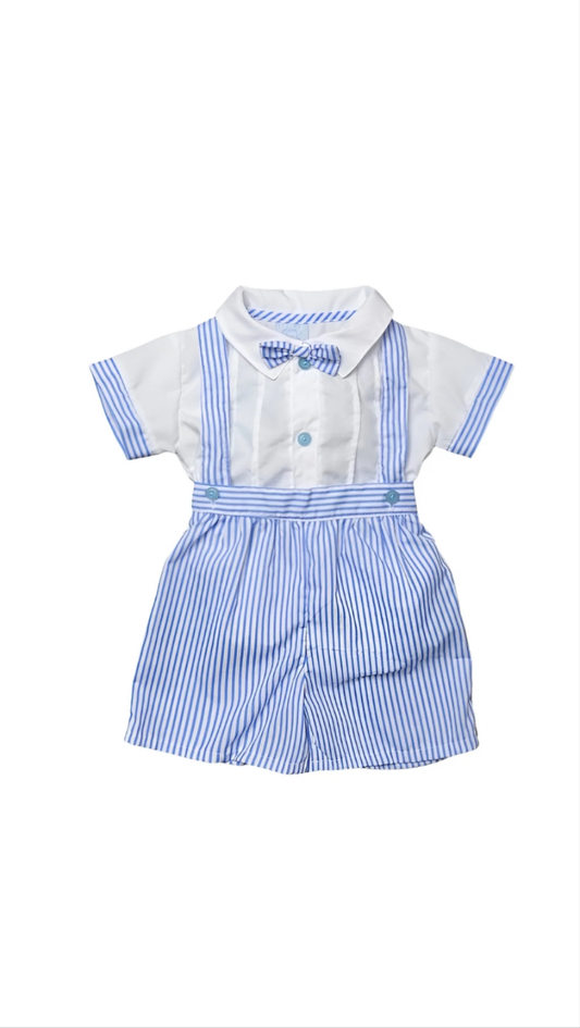 Rock a Bye Baby Striped Bow and Short Set