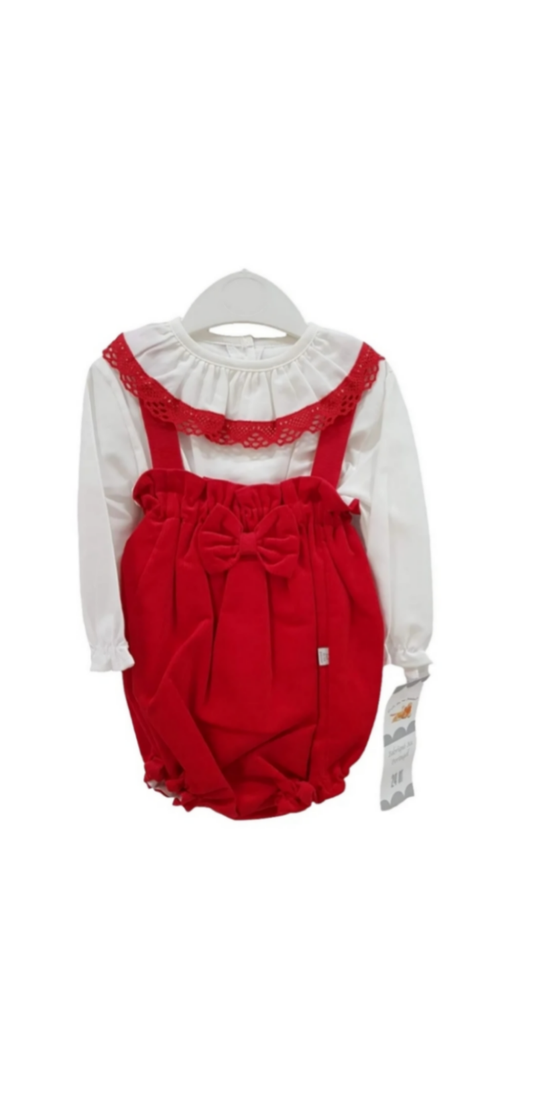 Spanish Red Romper Set