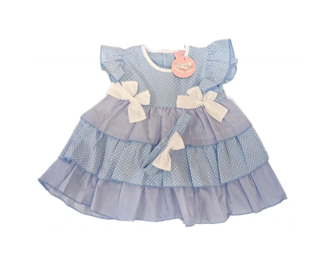 Rock a Bye Baby Blue Polka Dot Dress