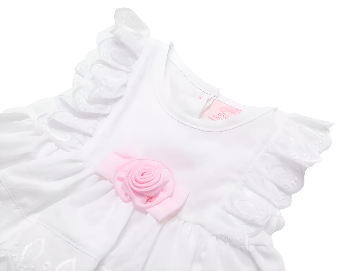 Rock a Bye Baby Spanish Romany Lace Rose Top & Shorts Set