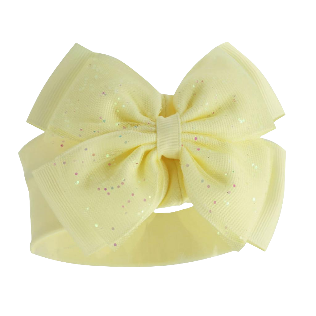 Soft Touch Glitter Headband - Yellow