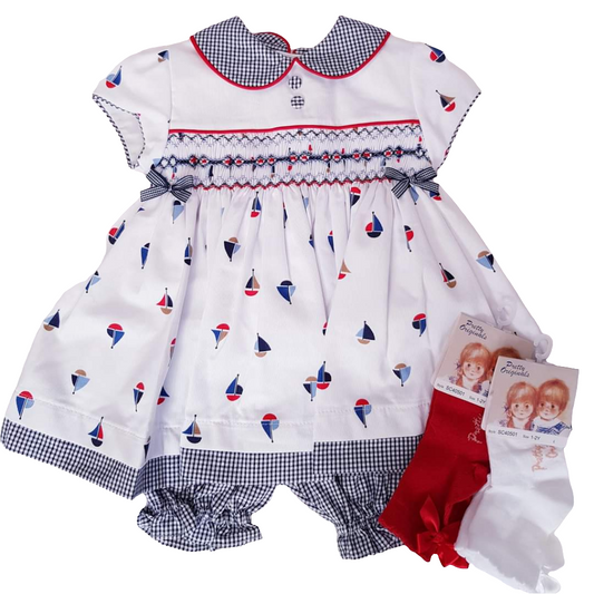 Pretty Originals Sailboat Smock Dress