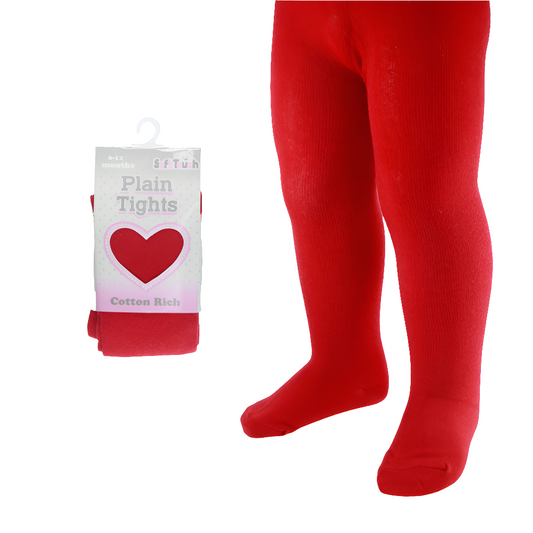 Soft Touch Plain Red Tights