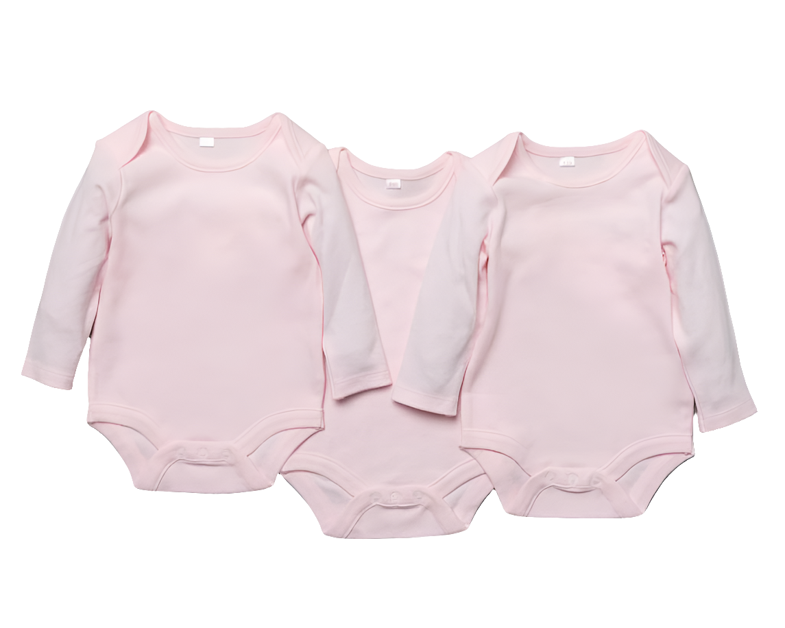 Baby girls Pack of Three Long Sleeve Vests