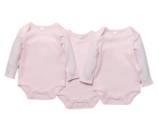 Baby girls Pack of Three Long Sleeve Vests