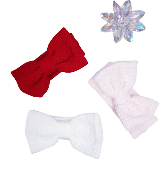 Waffle Earwarmer Headband - Red