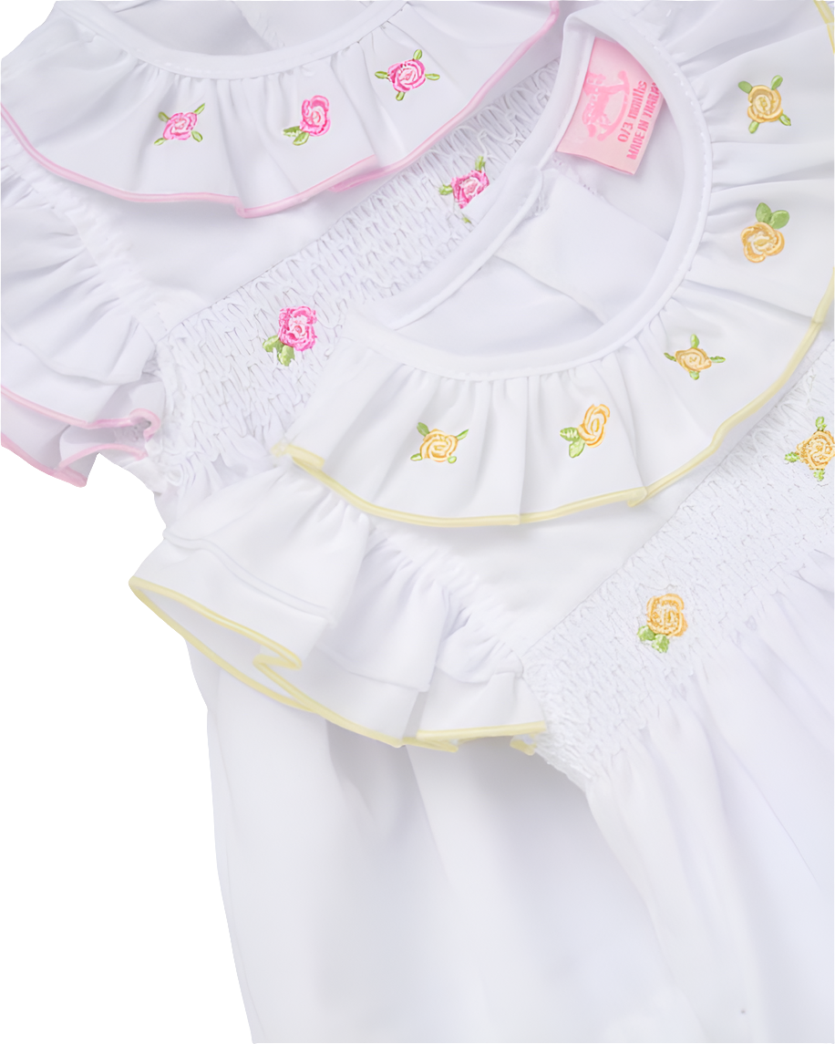 Nursery Time Smock Flower Set with Matching Headband