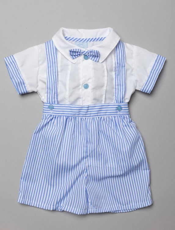 Rock a Bye Baby Striped Bow and Short Set