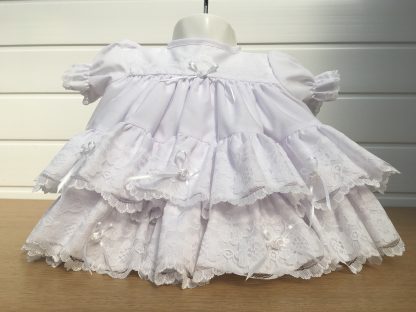 Pre-order White Bow Frill Baby Dress
