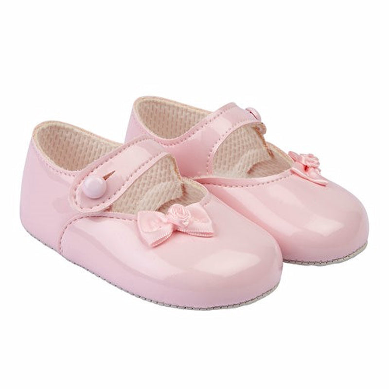 Baypods Pink Pram Shoe with Side Bow