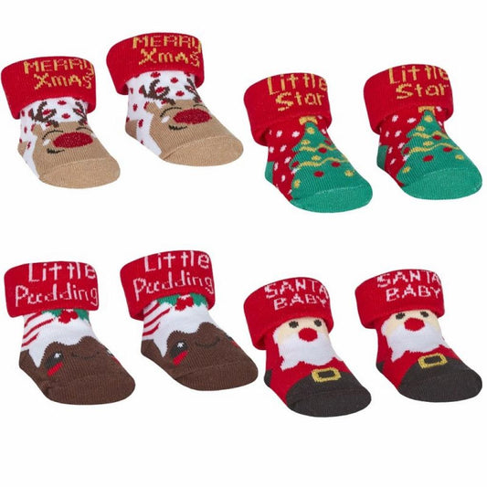 Newborn Christmas Socks