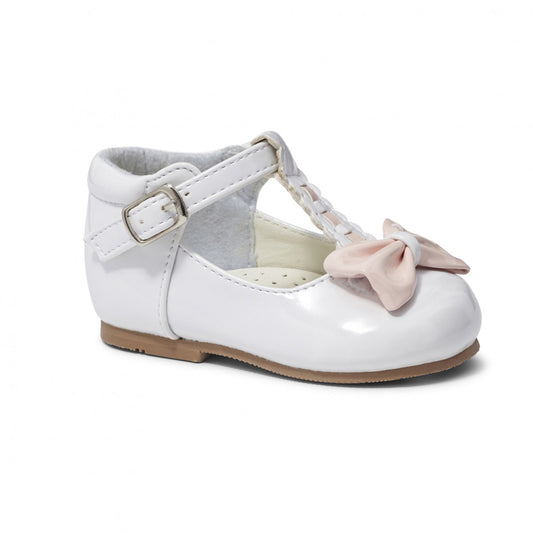 Sevva Emily White/Pink Bow Shoe