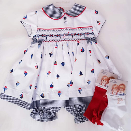 Pretty Originals Sailboat Smock Dress