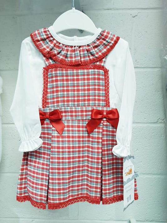 Spanish Red and Grey Check Dress