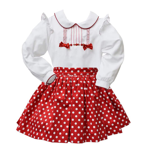 Pretty Originals Polka Dot Skirt  Set