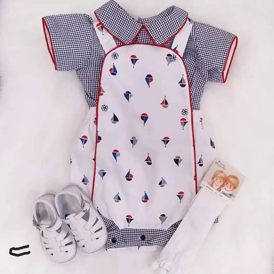 Pretty Originals Sail Boat Romper