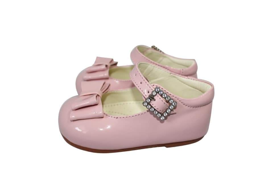 Early Steps Pink Bow Shoe Diamante Buckle