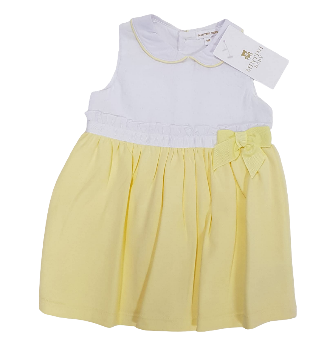 Mintini Yellow Bow Dress