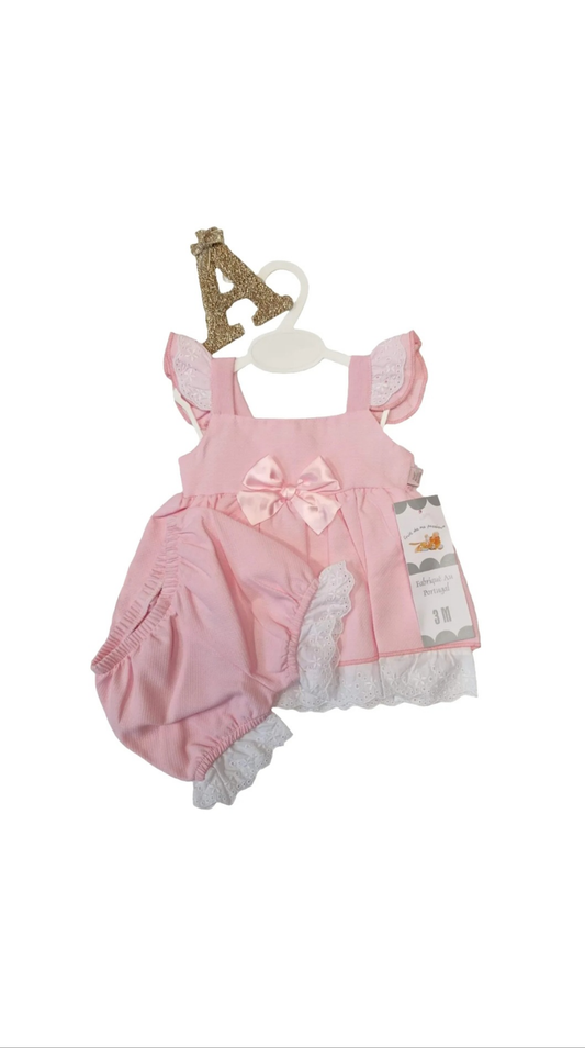 Spanish Pink Bow Dress
