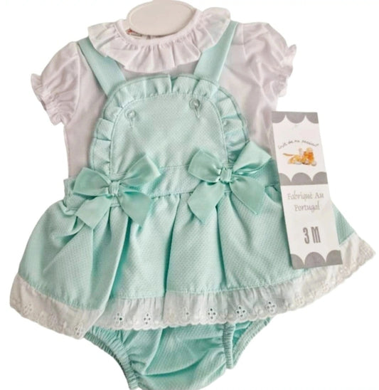 Spanish Mint Bow Two Piece Set