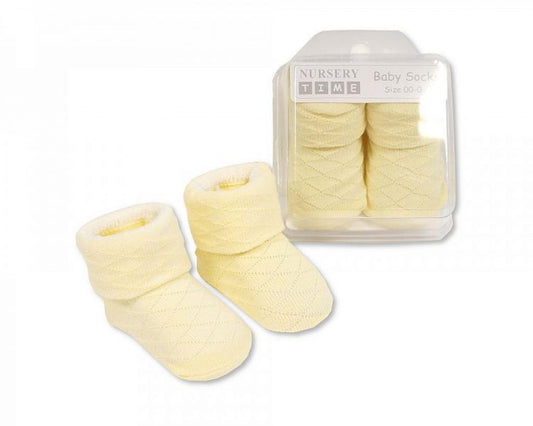 Nursery Time boxed Yellow Ankle Sock