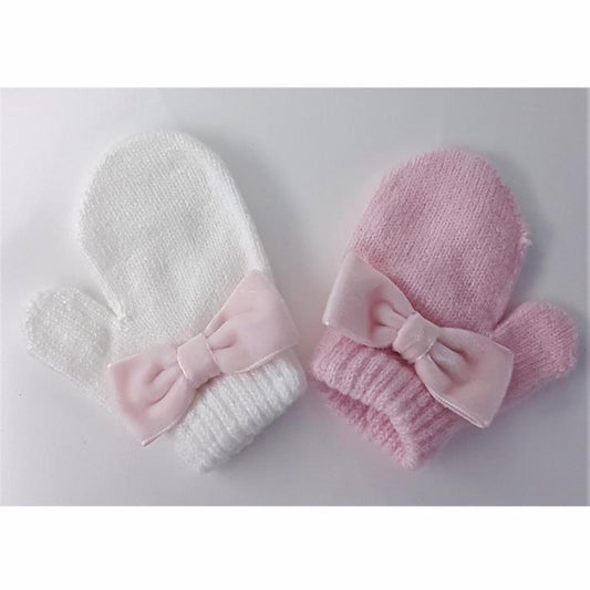 Pesci Baby Bow Mittens