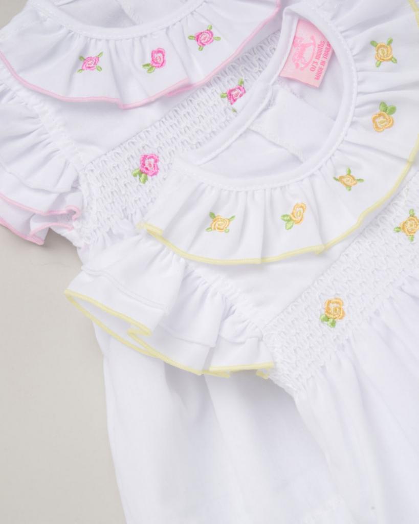 Nursery Time Smock Flower Set with Matching Headband