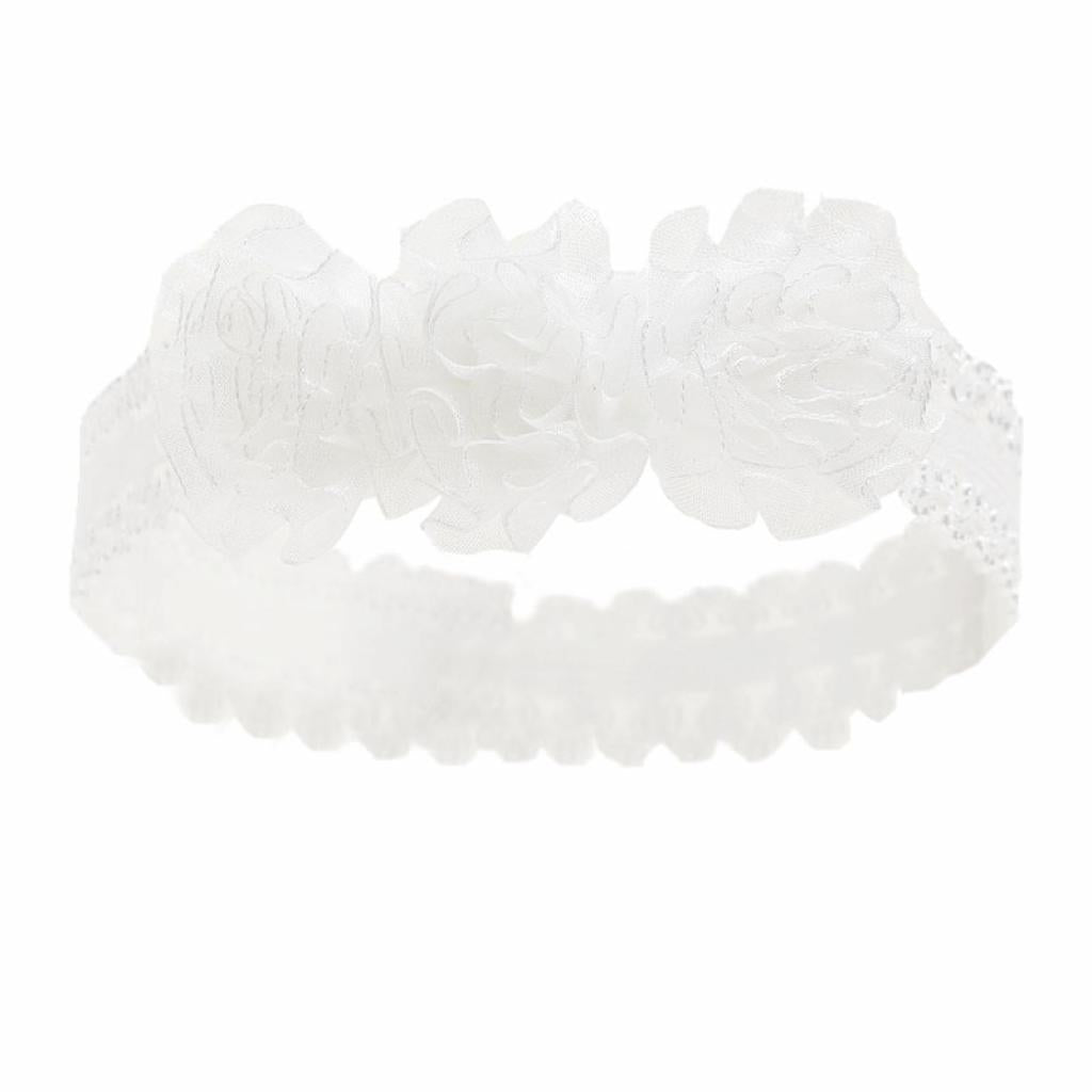 Soft Touch White Triple Flower Headband