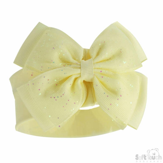 Soft Touch Glitter Headband - Yellow