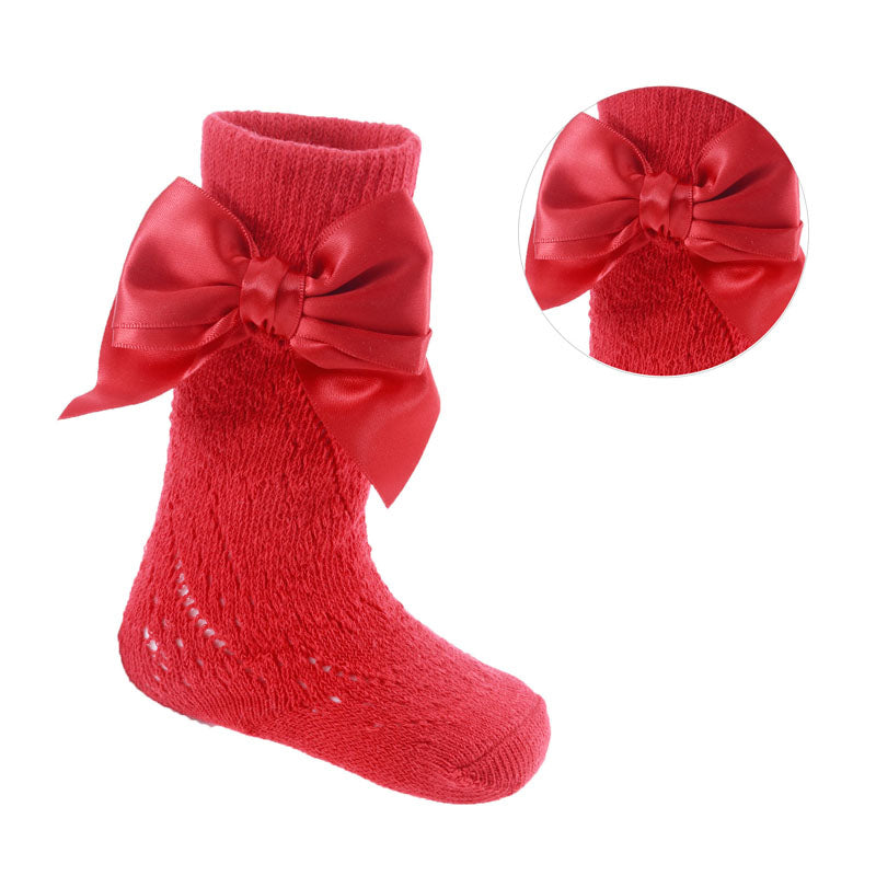 Soft Touch Pelerine Knee length sock with bow