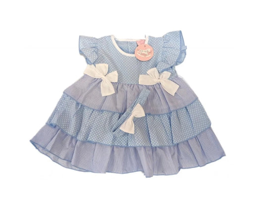 Rock a Bye Baby Blue Polka Dot Dress