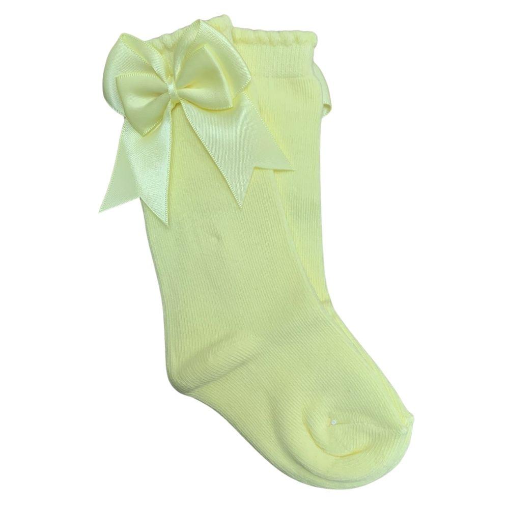 Tambino Bow Socks in Lemon