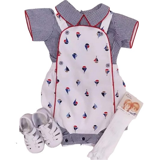 Pretty Originals Sail Boat Romper
