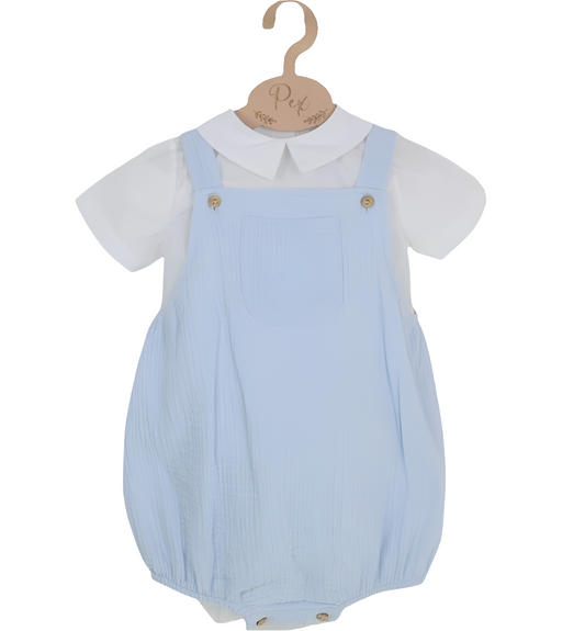 Pex Pablo Muslin Sky Dungaree Set