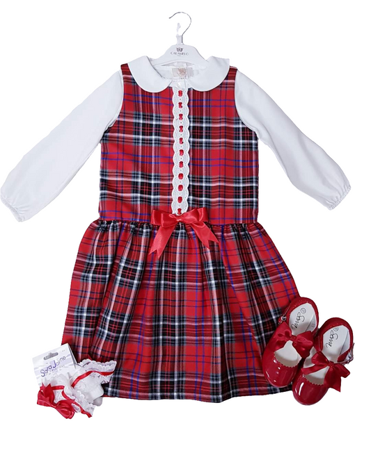 Caramelo kids Tartan Dress