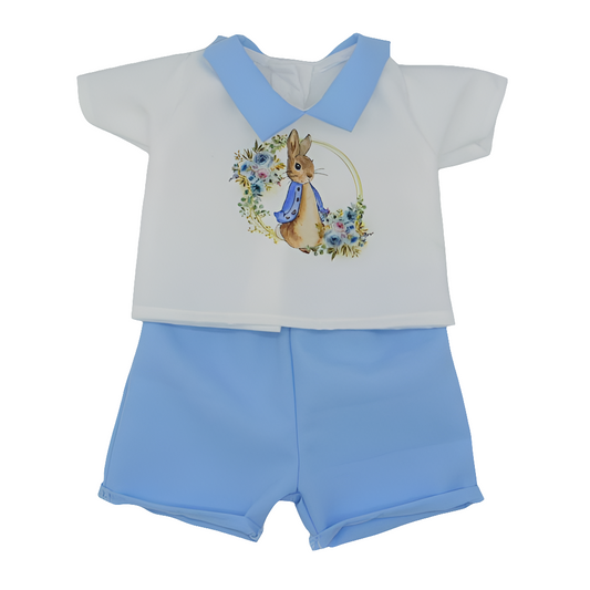 Kinder Peter Rabbit Blue Short Set