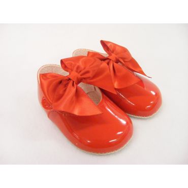 Baypods Red Bow Pram Shoes