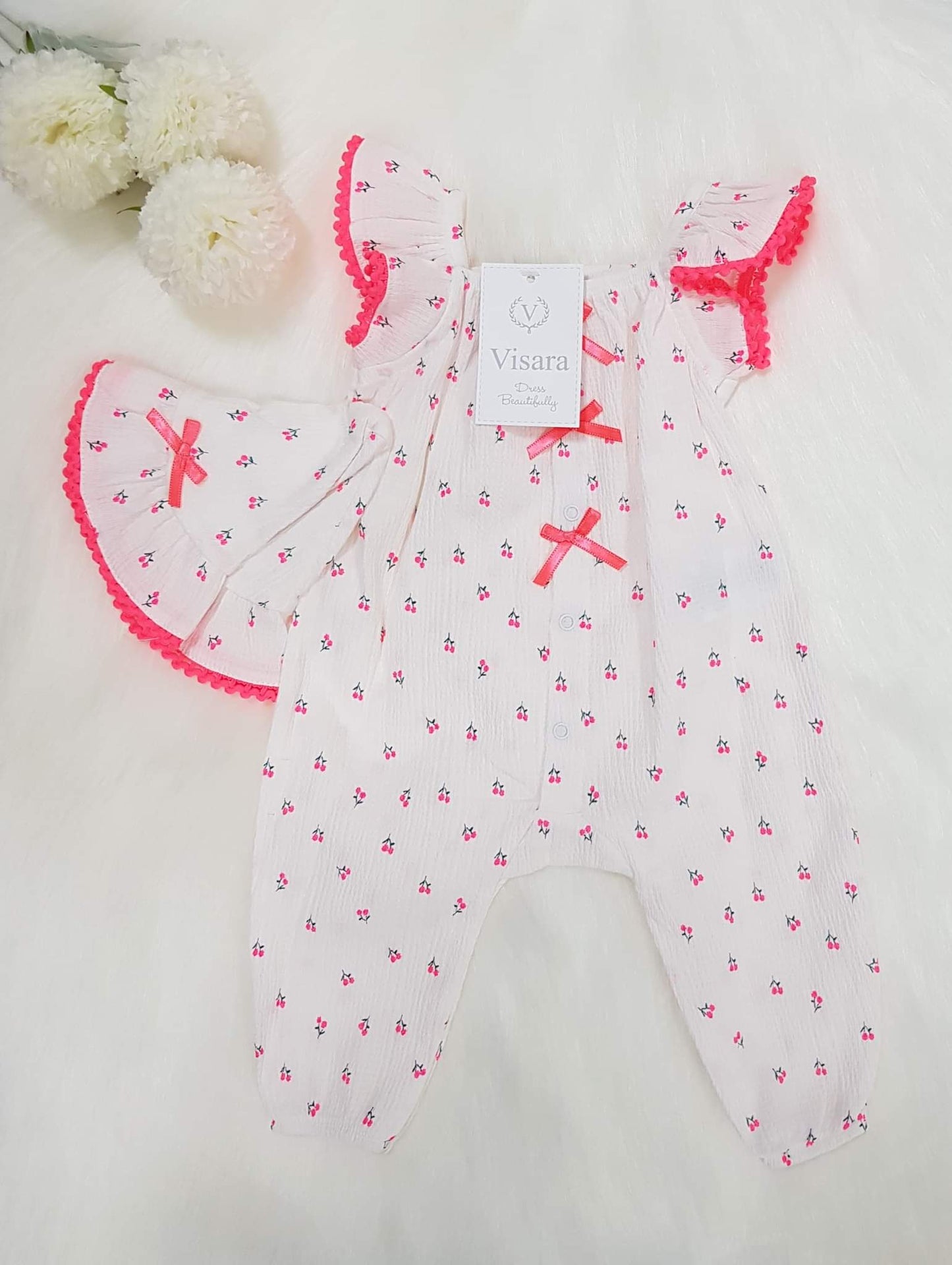 Visara Baby Jumpsuit Set with Matching Hat