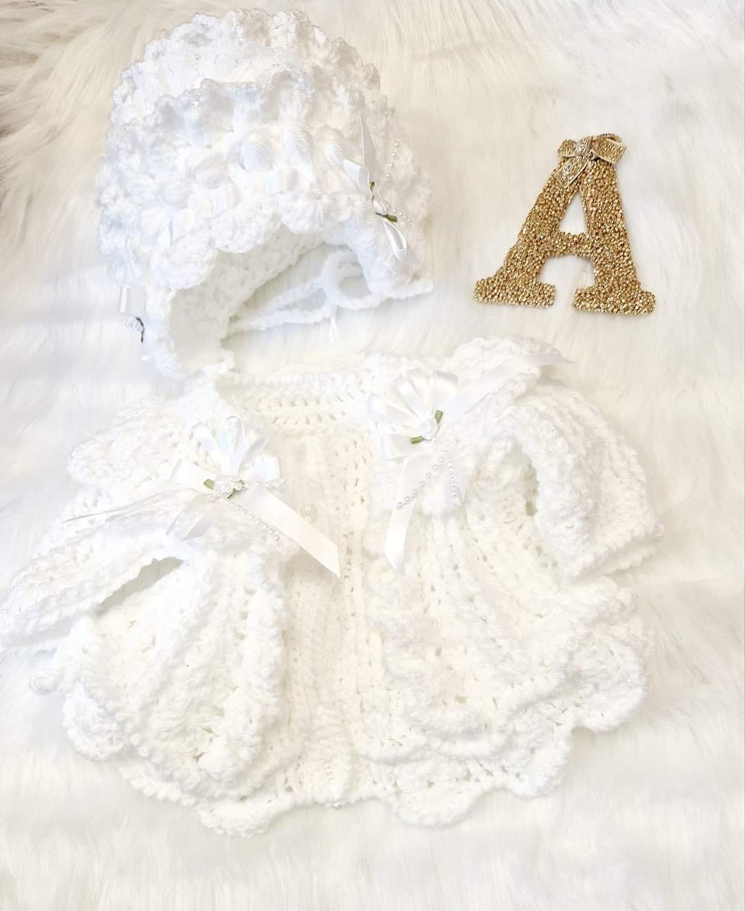 Handmade Crochet Set in White