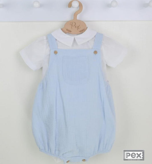 Pex Pablo Muslin Sky Dungaree Set