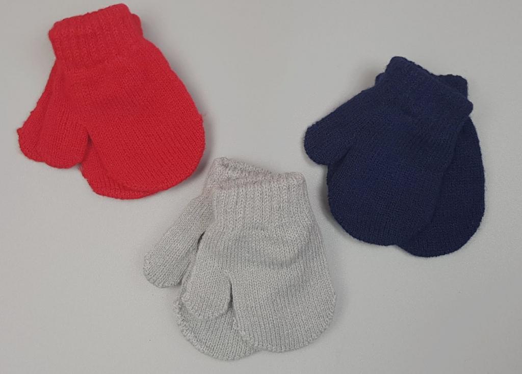 Pesci Red, Grey and Navy Mittens